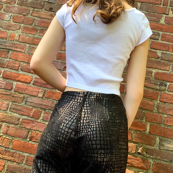 AMAZING vintage snakeskin print fit and flare pant - Picture 3 of 4